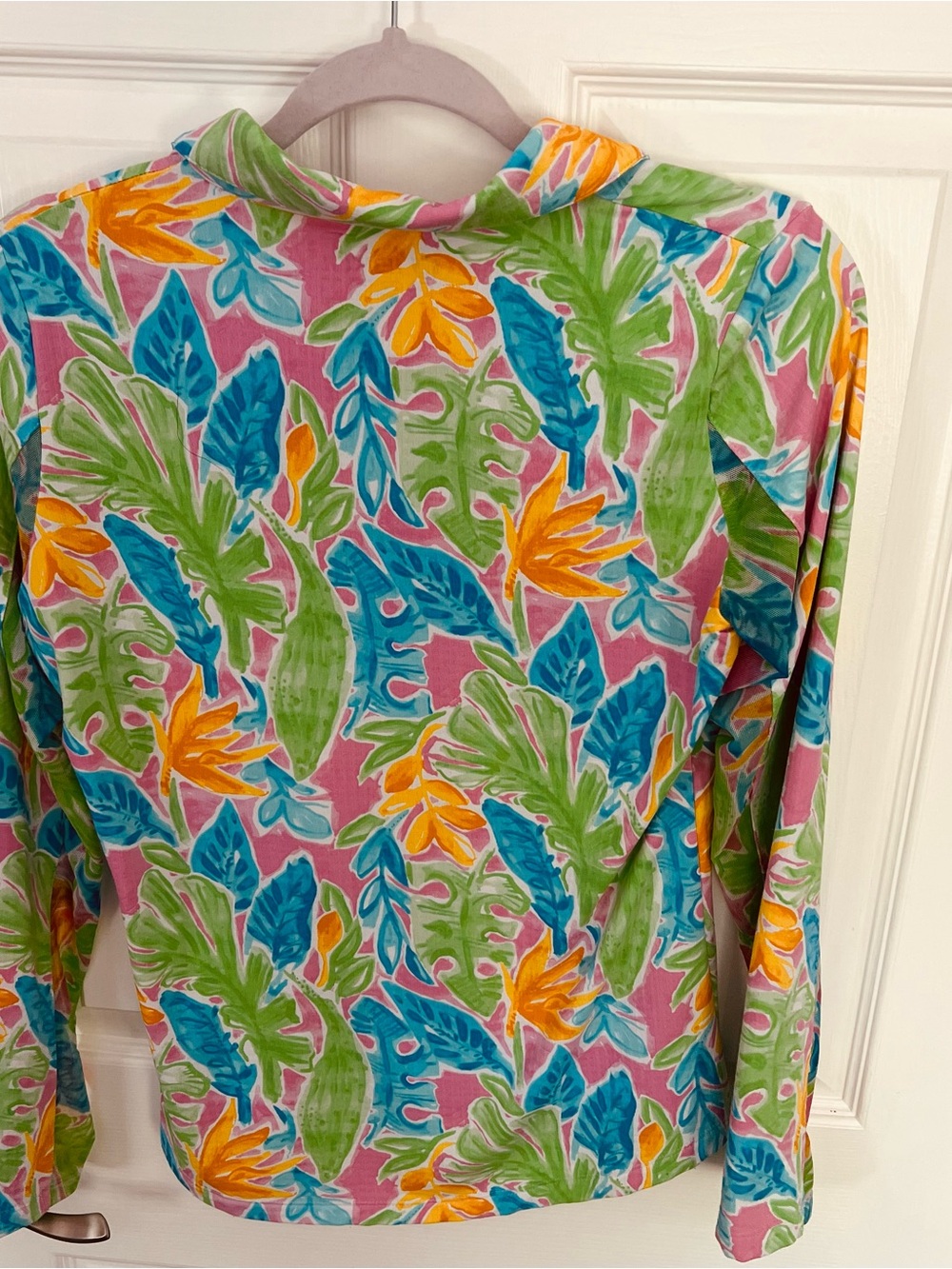 IBKUL Multicolor Tropical Performance Pullover - Pink, Blue, Green, Yellow - Picture 8 of 8